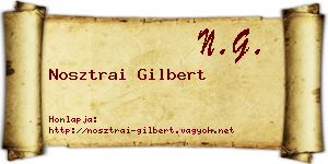 Nosztrai Gilbert névjegykártya